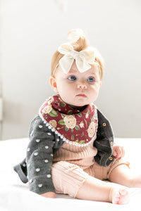 Copper Pearl Fashion Bib Set - Scarlet