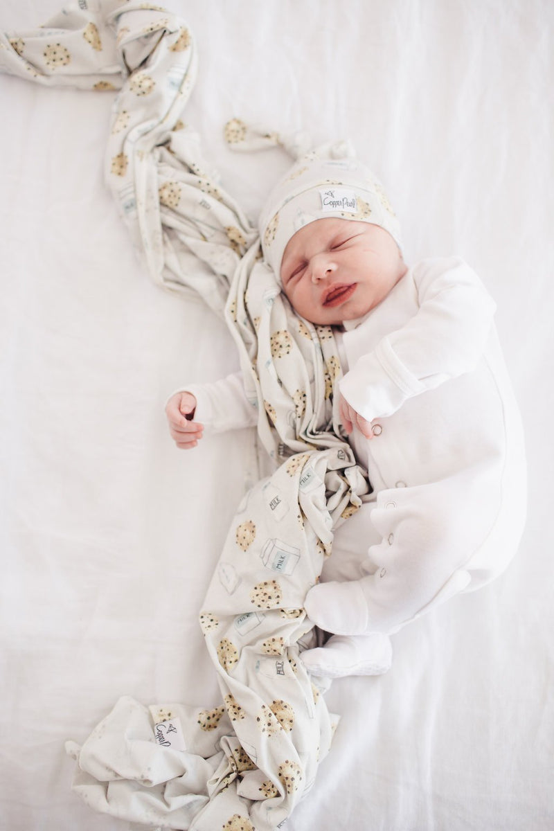 Copper Pearl Knit Swaddle Blanket - Chip