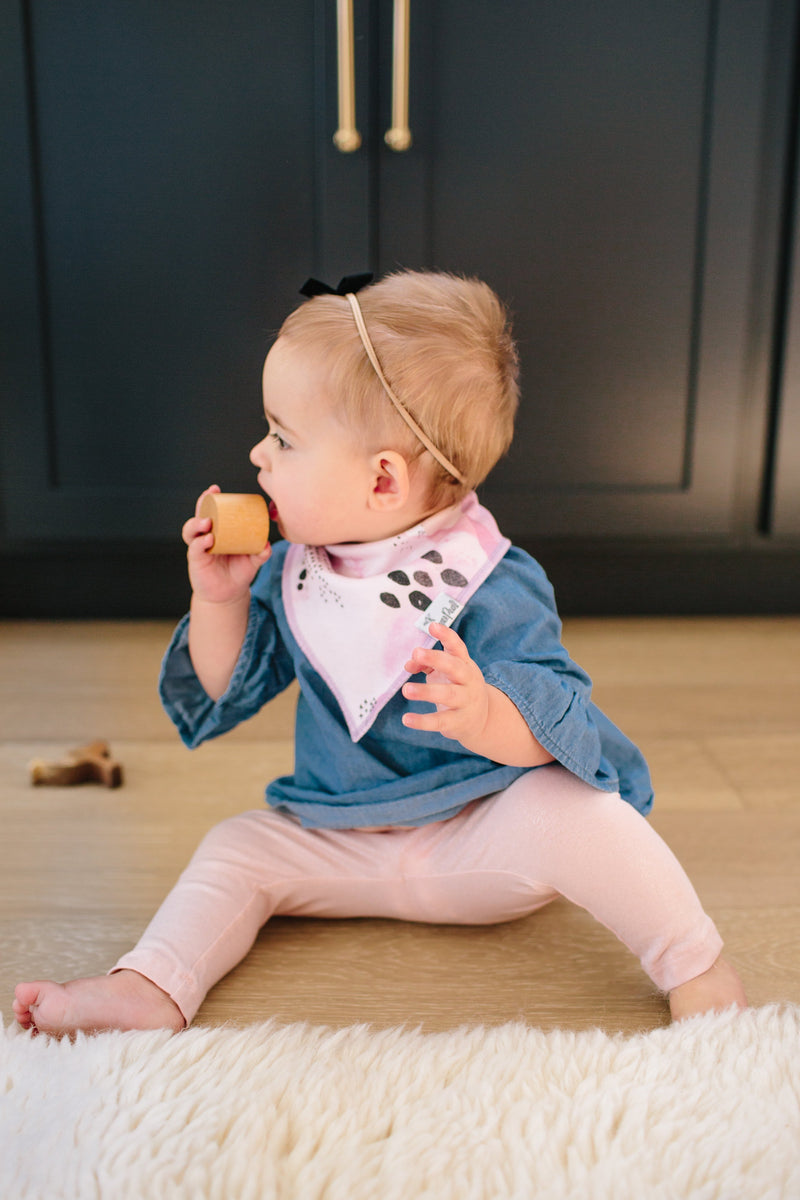 Copper Pearl Baby Bandana Bibs - Sage