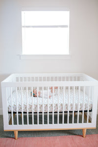 Copper Pearl Cotton Fitted Crib Sheet - Daydream