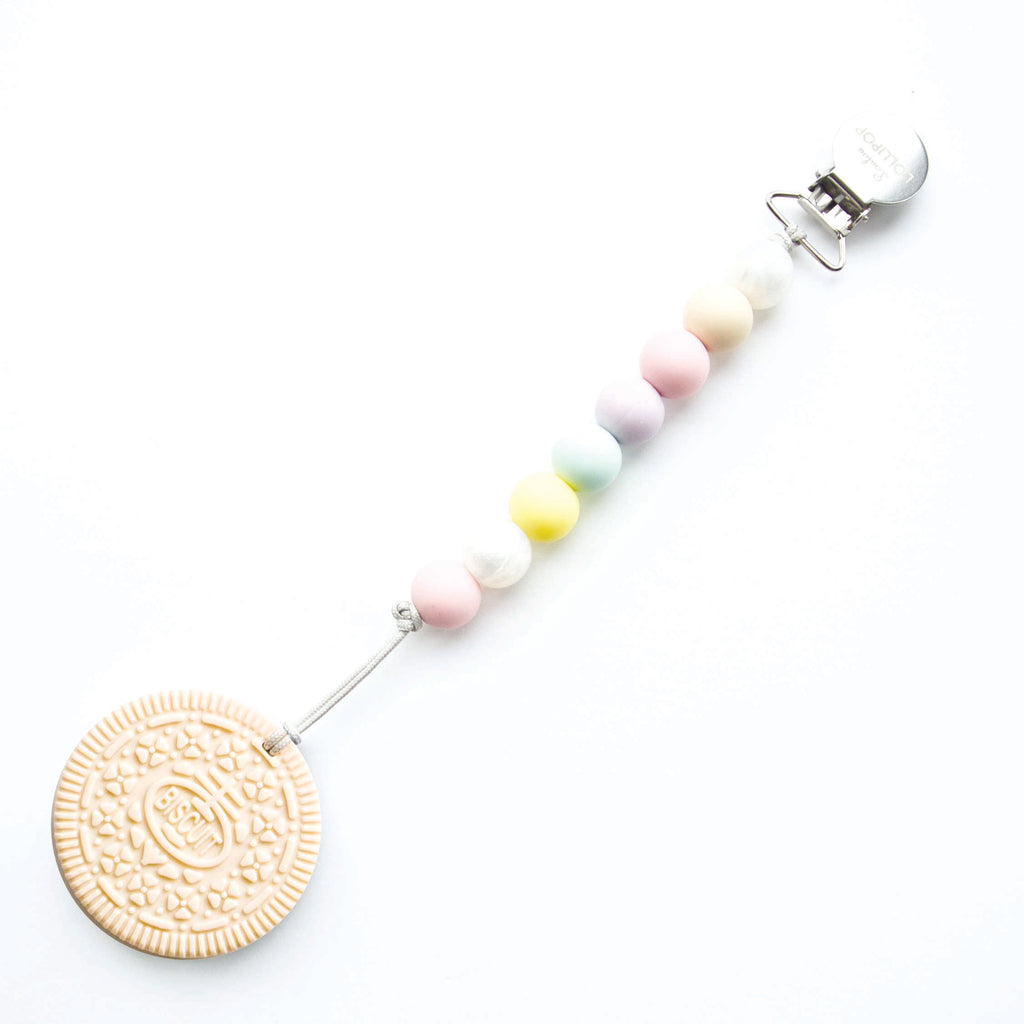 Loulou Lollipop Cream Cookie Teether with Holder Set