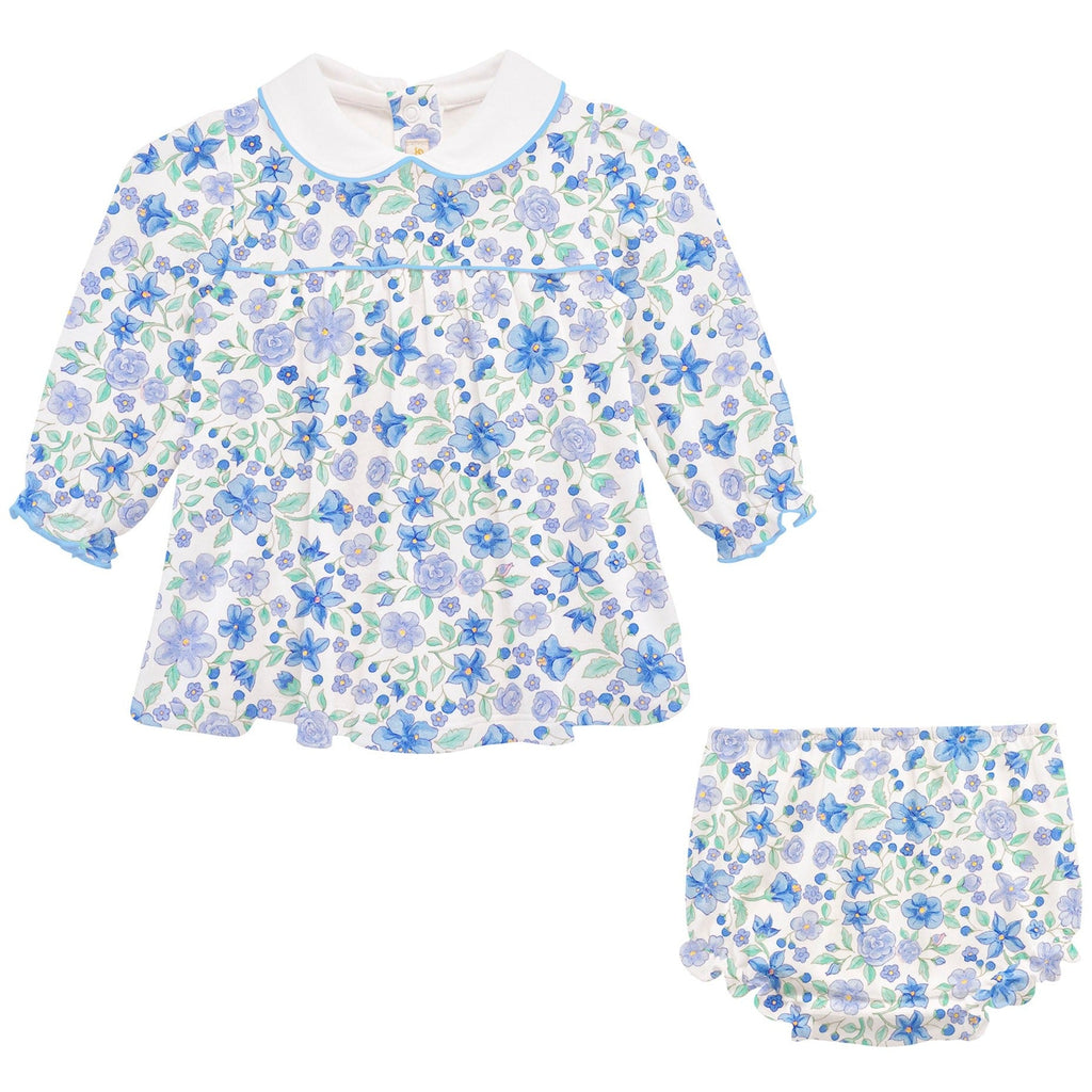 Baby Club Chic Blossom In Blue Dress with Round Collar