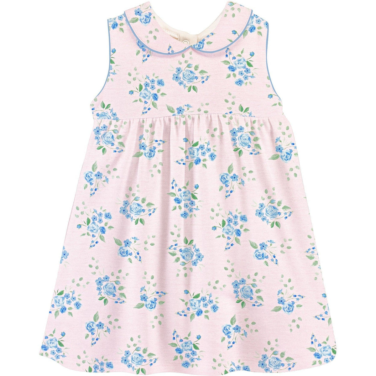 Baby Club Chic English Garden Blue Dress With Round Collar