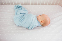 Cotton Fitted Crib Sheet - Slate - Copper Pearl - 8