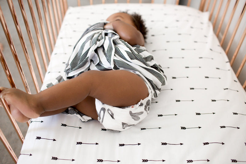 Copper Pearl Cotton Fitted Crib Sheet - Native