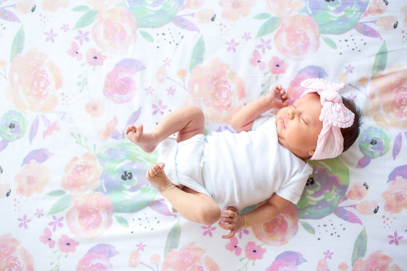 Copper Pearl Cotton Fitted Crib Sheet - Bloom