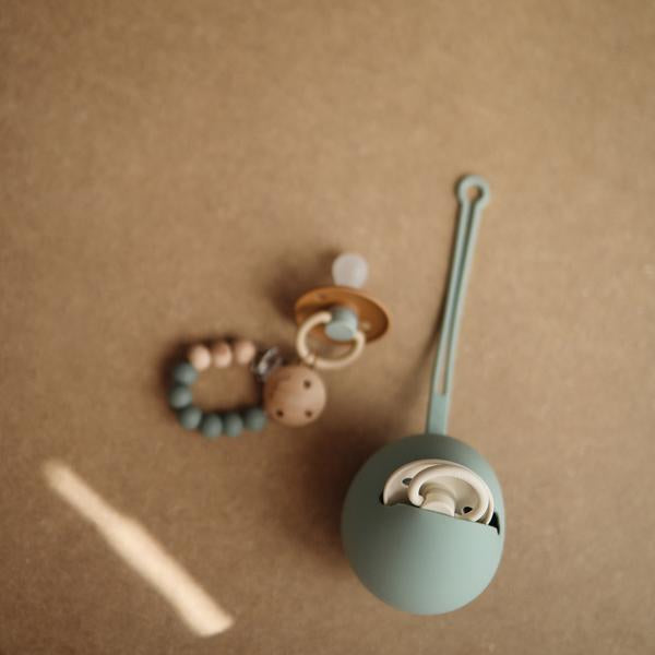 Silicone Pacifier Holder Case (Cambridge Blue)