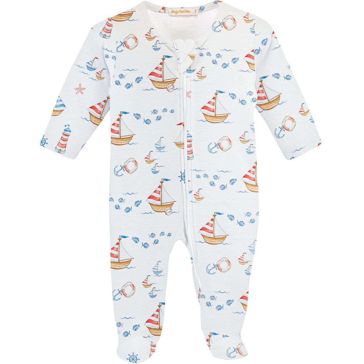 Baby Club Chic Ocean Adventure Zipped Footie