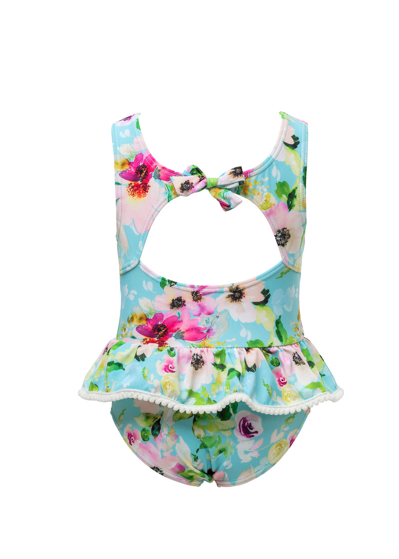 Snapper Rock WATERCOLOR FLORAL SKIRT SWIMSUIT