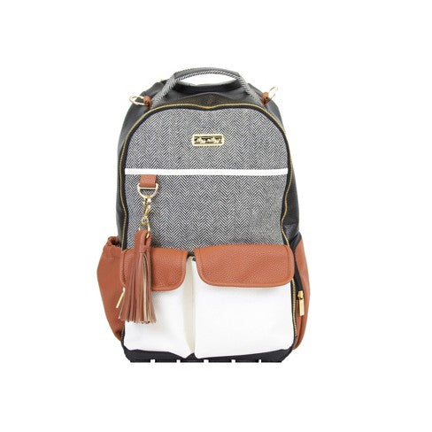 Itzy Ritzy Boss Diaper Bag Backpack - Coffee & Cream – Baby  display picture 1