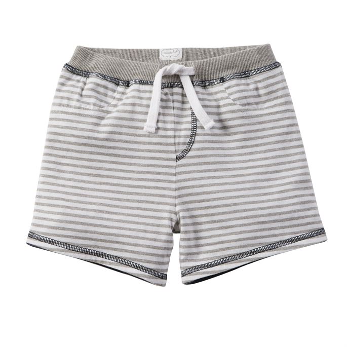 Mud Pie Gray Stripe Reversible Shorts