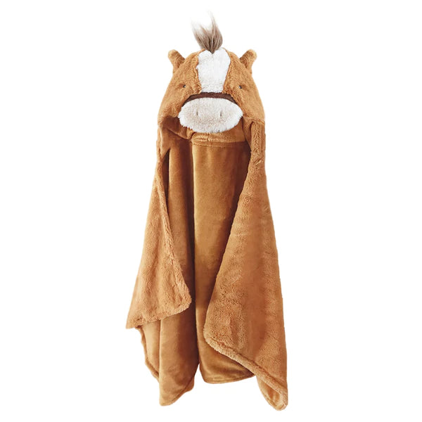 Mon Ami Designs TRUFFLES HORSE HOODED BLANKET