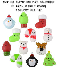 two sisters Christmas Squishy Surprise Bubble Bath Bomb with Kids Toy