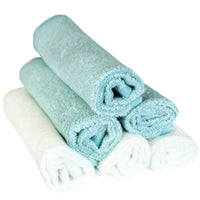 6 Bamboo Wash Cloths - Blue/White - Copper Pearl - 6