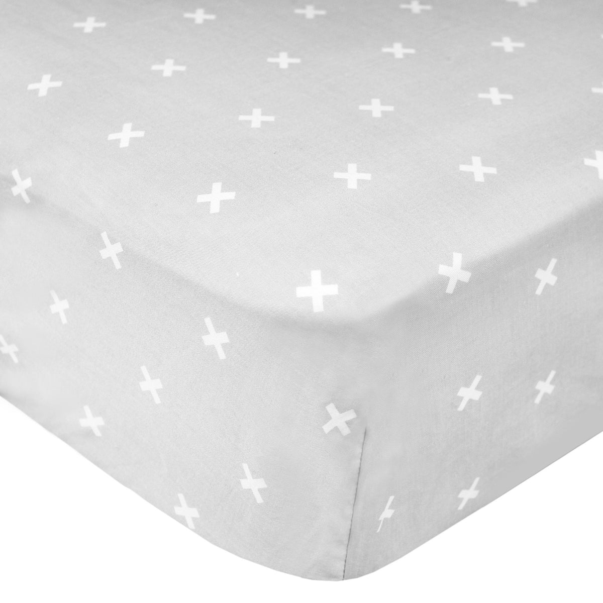 Cotton Fitted Crib Sheet - Slate - Copper Pearl - 1