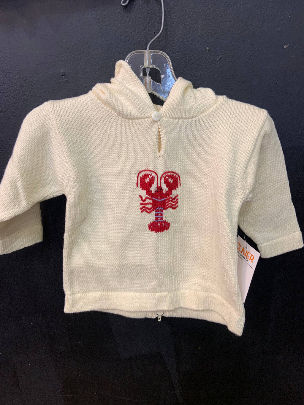 Claver Lobster Zip Back Sweater