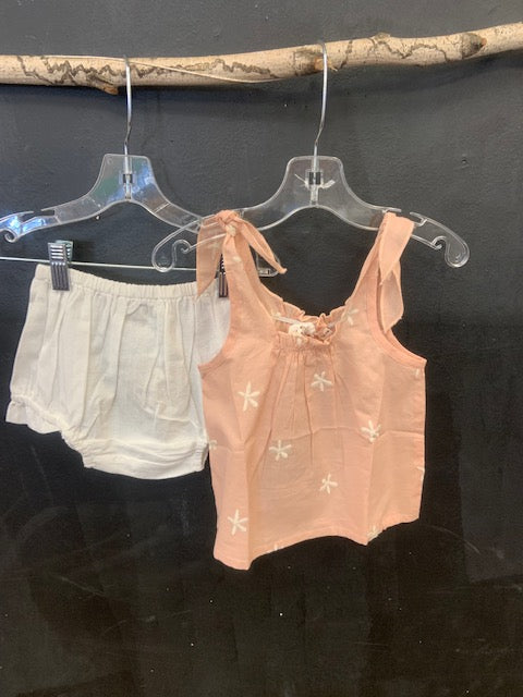 Yo Baby Peach Top With Matching White Bloomer