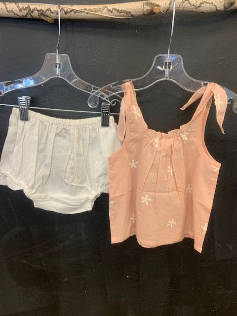 Yo Baby Peach Top With Matching White Bloomer