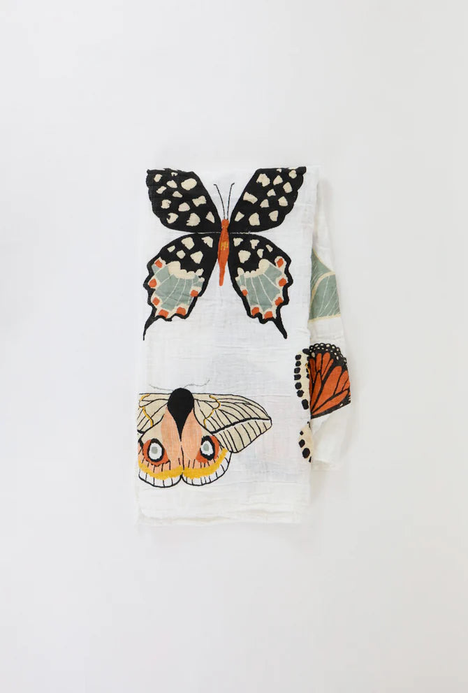 Clementine Kids Swaddle Blanket- Butterfly Collector
