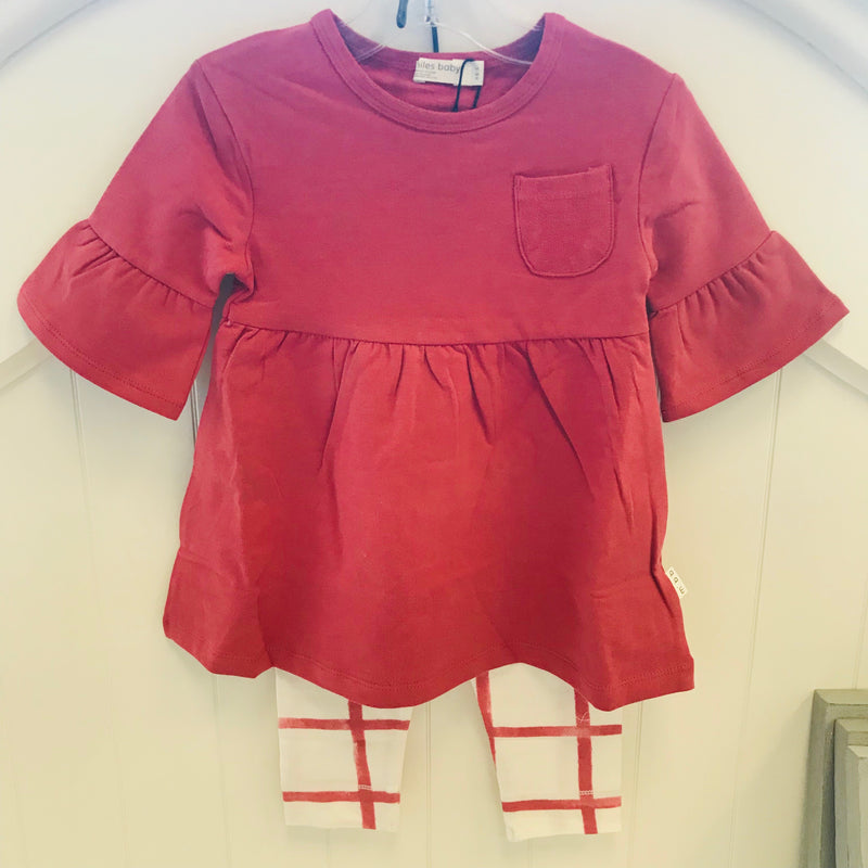 Miles Baby- Farmer's Market 2- Piece Dress set with leggings- Toddler