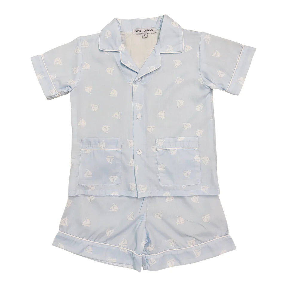 Sweet Dreams Blue Sailboat Print PJ