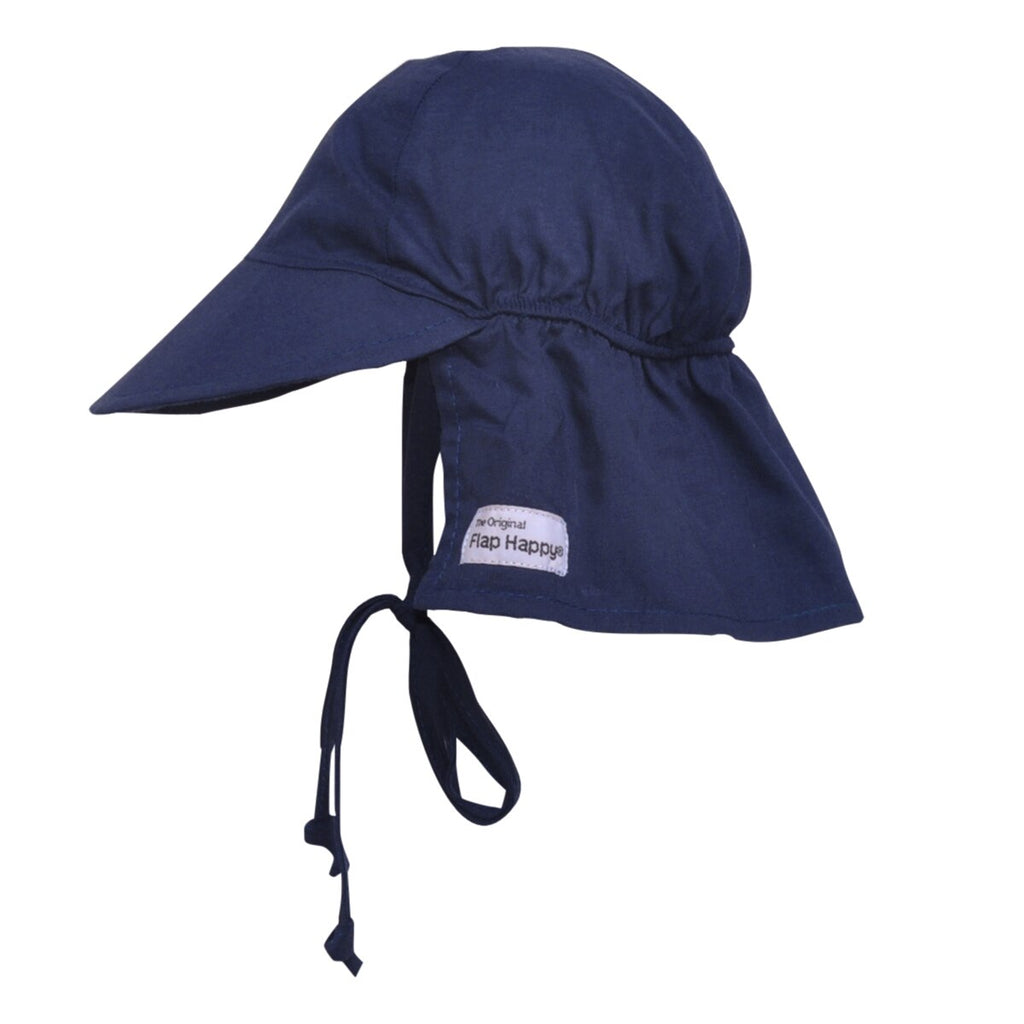 Flap Happy Original Flap Hat w/Ties UPF 50+ - Navy