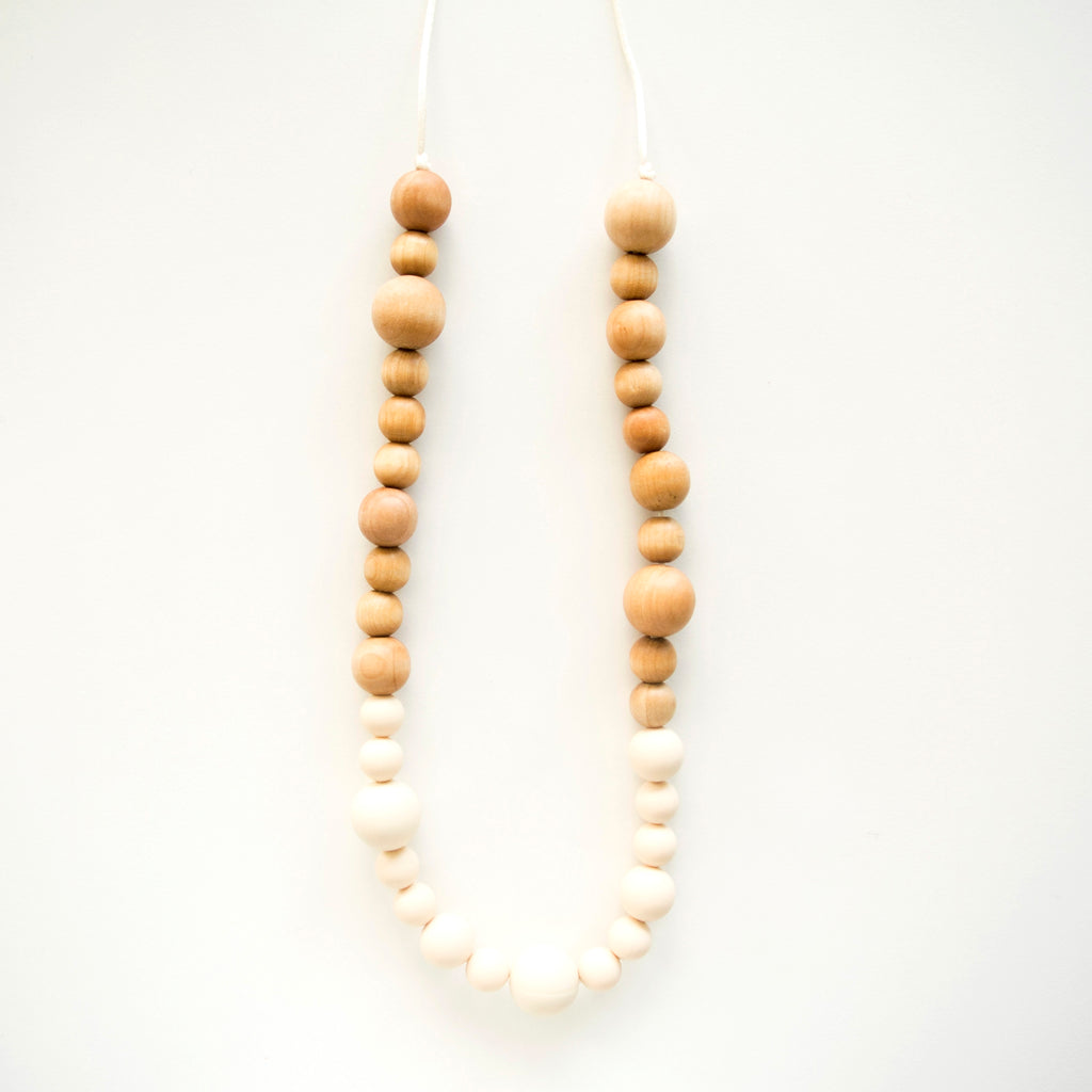 Loulou Lollipop Leia Wood + Silicone Teething Necklace