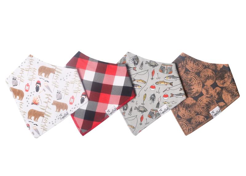 Copper Pearl Baby Bandana Bibs - Lumberjack