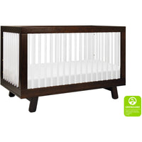 Babyletto Hudson 3-in-1 Convertible Crib with Toddler Bed Conversion Kit + 3-Drawer Changer Dresser Set