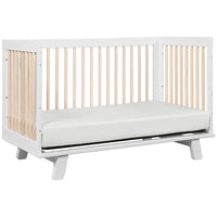 Babyletto Hudson 3-in-1 Convertible Crib with Toddler Bed Conversion Kit + 3-Drawer Changer Dresser Set