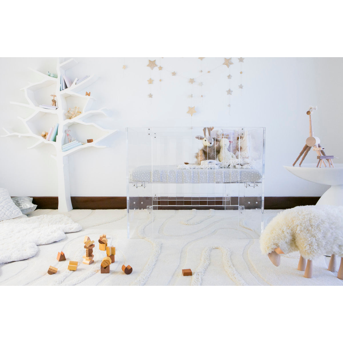 Nursery Works Vetro Mini Crib with Mattress Baby Go Round Inc