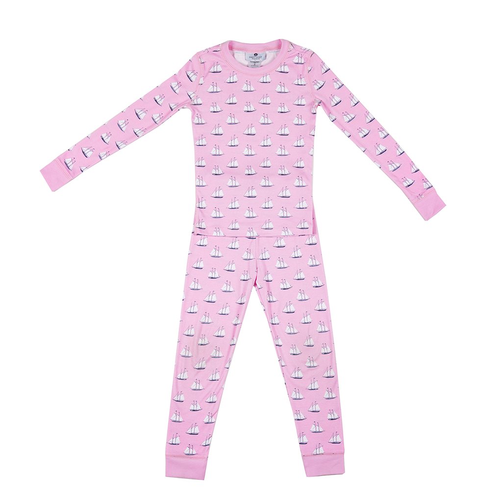 Nantucket Kids Regatta Pima Jammies-2-Piece Set- Bubblegum