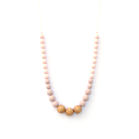 Loulou Lollipop Naturalist Wood + Silicone Teething Necklace
