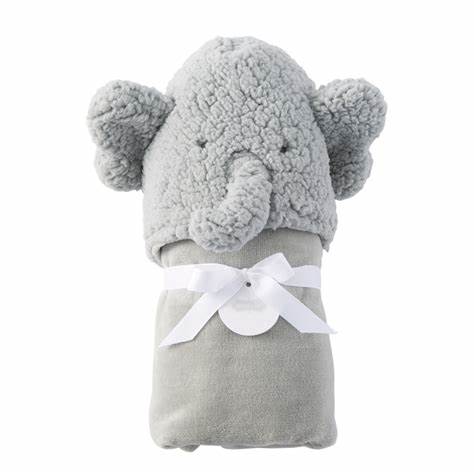 Mud Pie Elephant Baby Hooded Towel