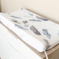 Oilo Jersey Changing Pad Cover - Feather