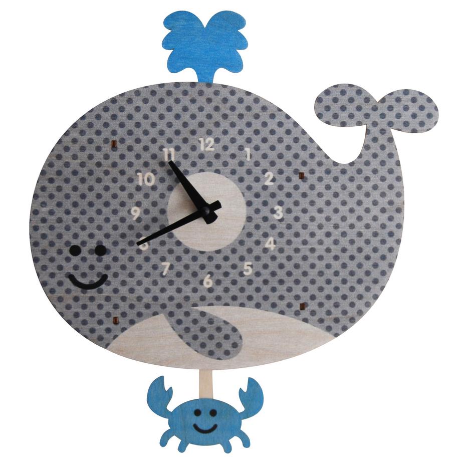 Modern Moose Pendulum Clock - Whale