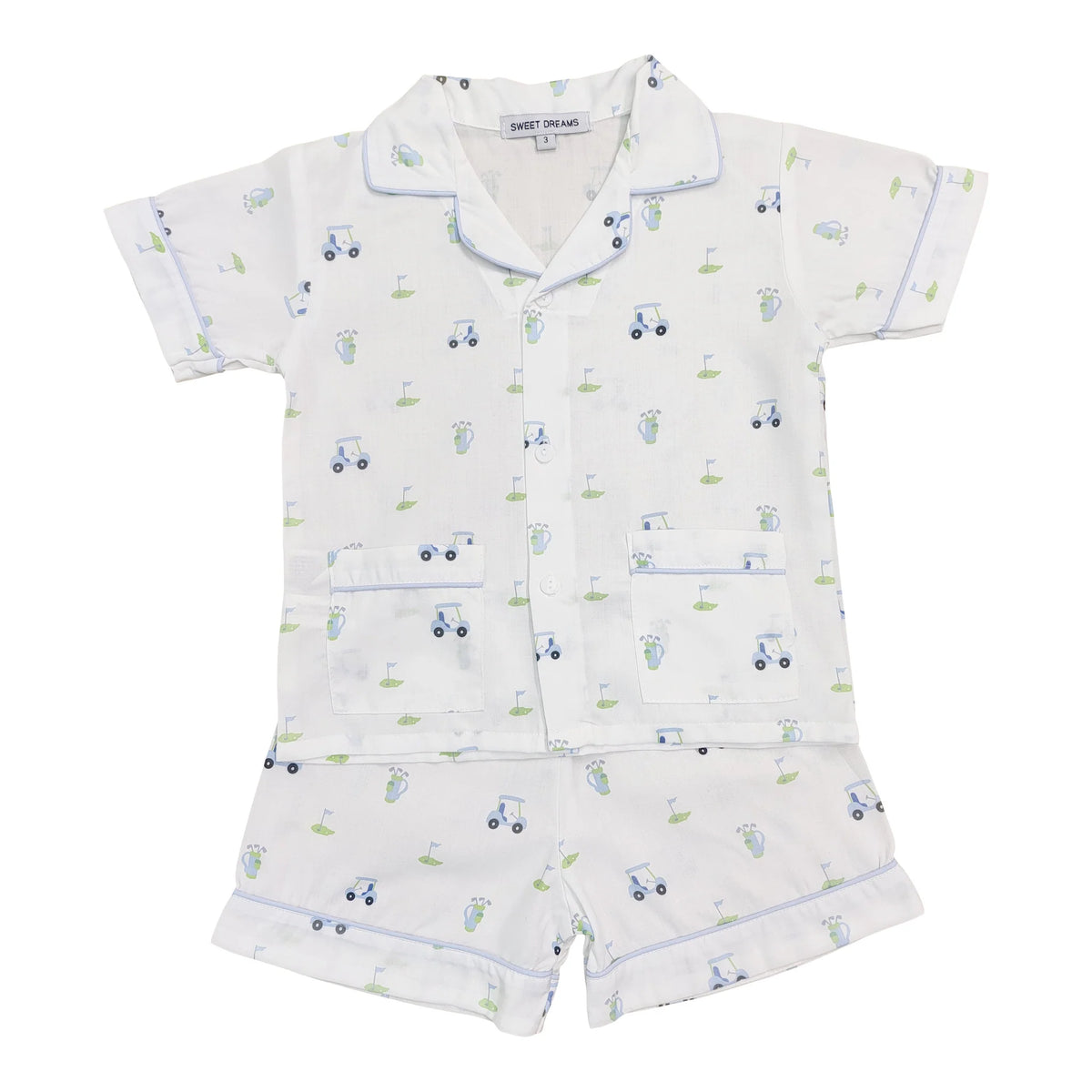 Sweet Dreams Golf Print Boy Pajama Set