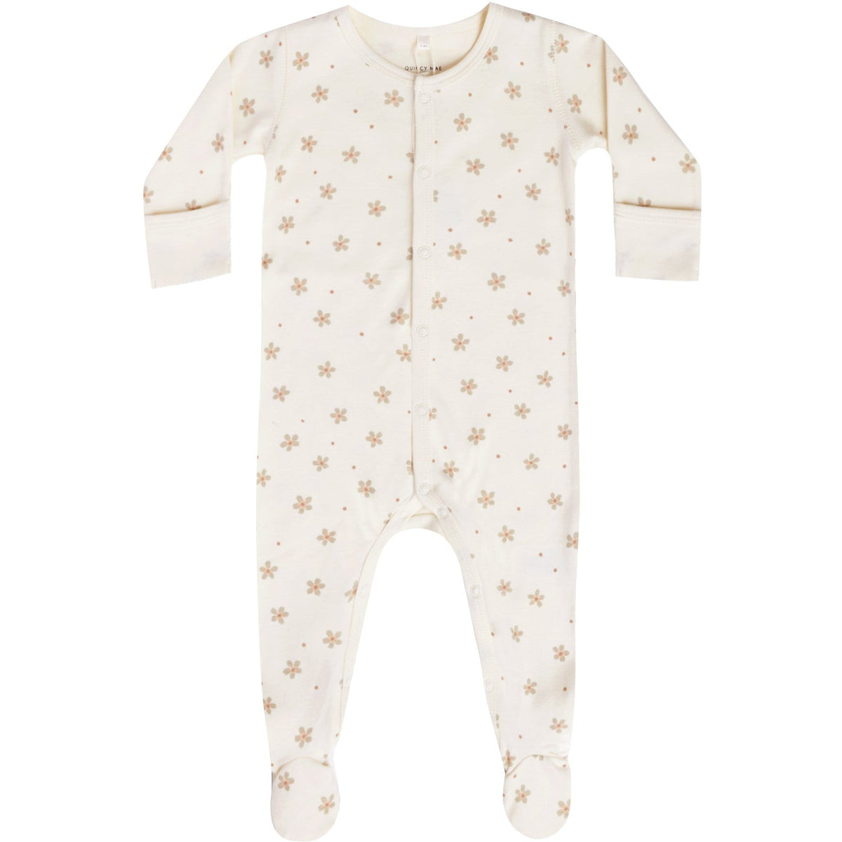 Quincy Mae Full Snap Footie | Dotty Floral