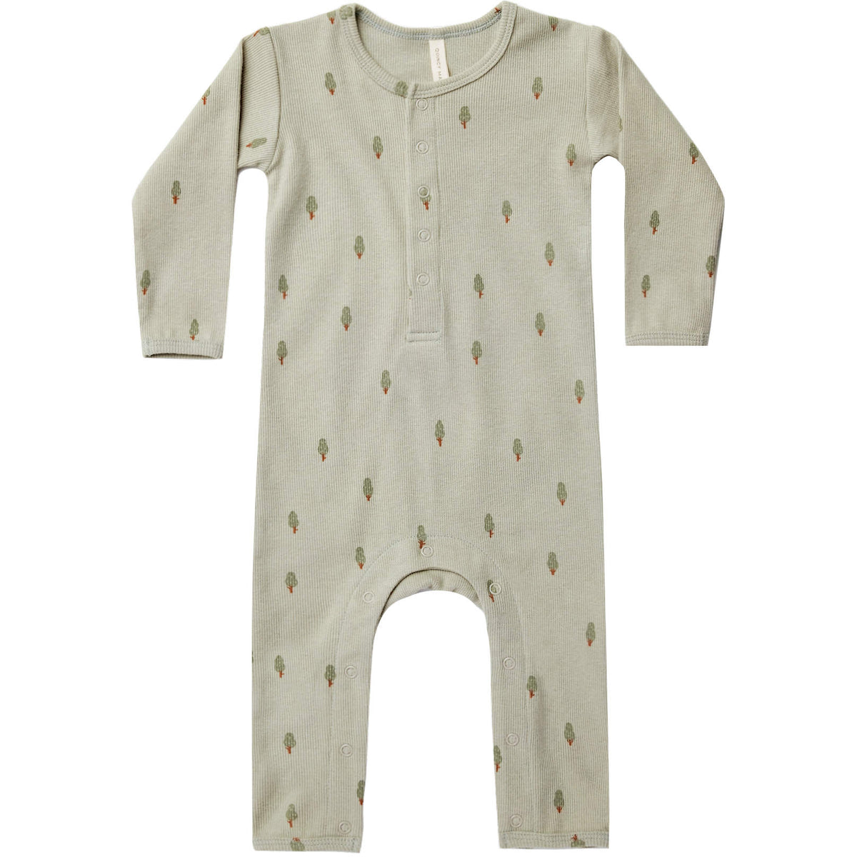 Quincy Mae Ribbed Baby Jumpsuit | Trees