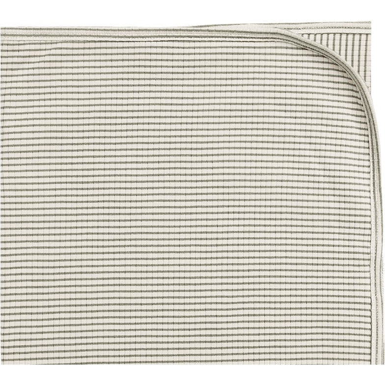 Quincy Mae Ribbed Baby Blanket | Fern Stripe