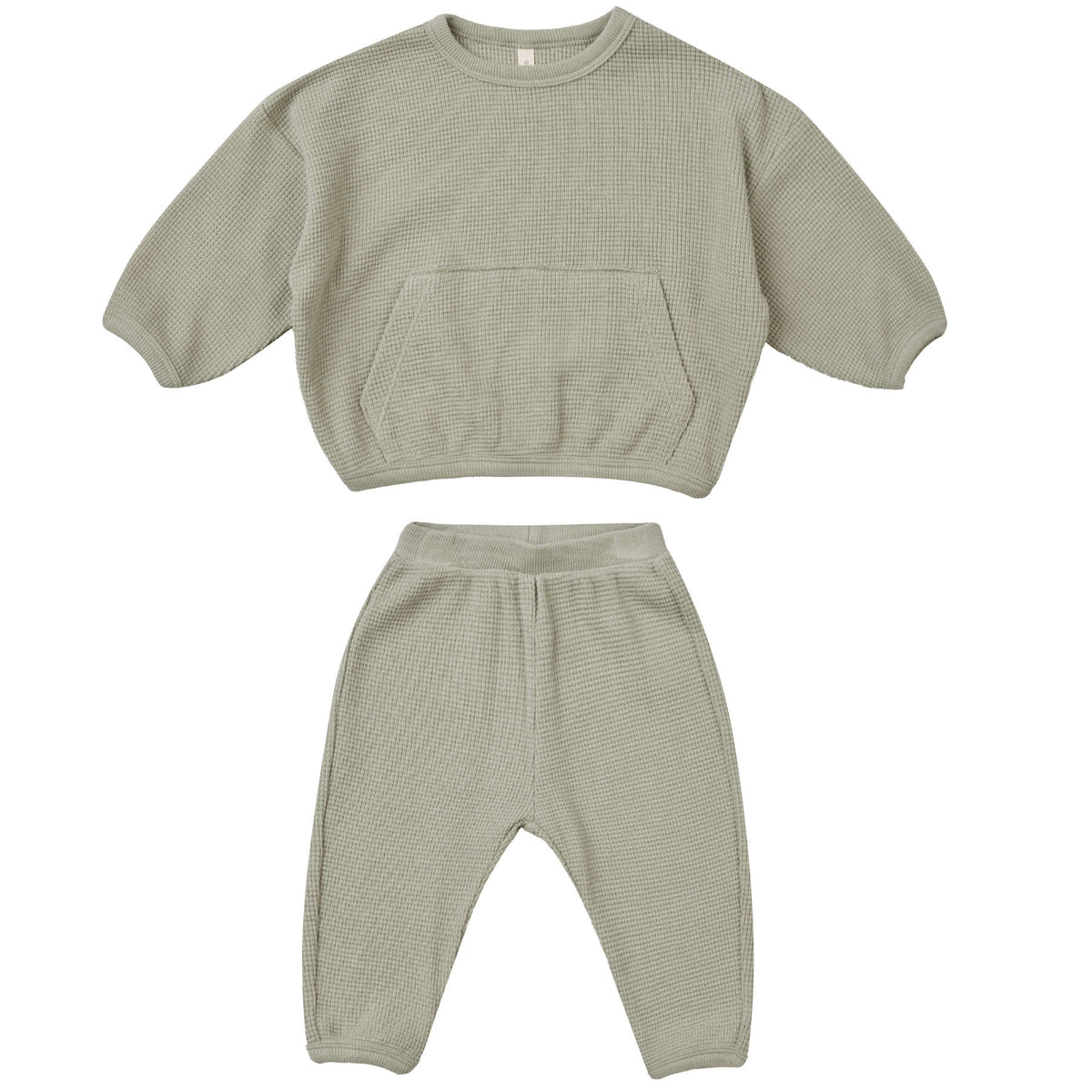 Quincy Mae Waffle Slouch Set | Sage