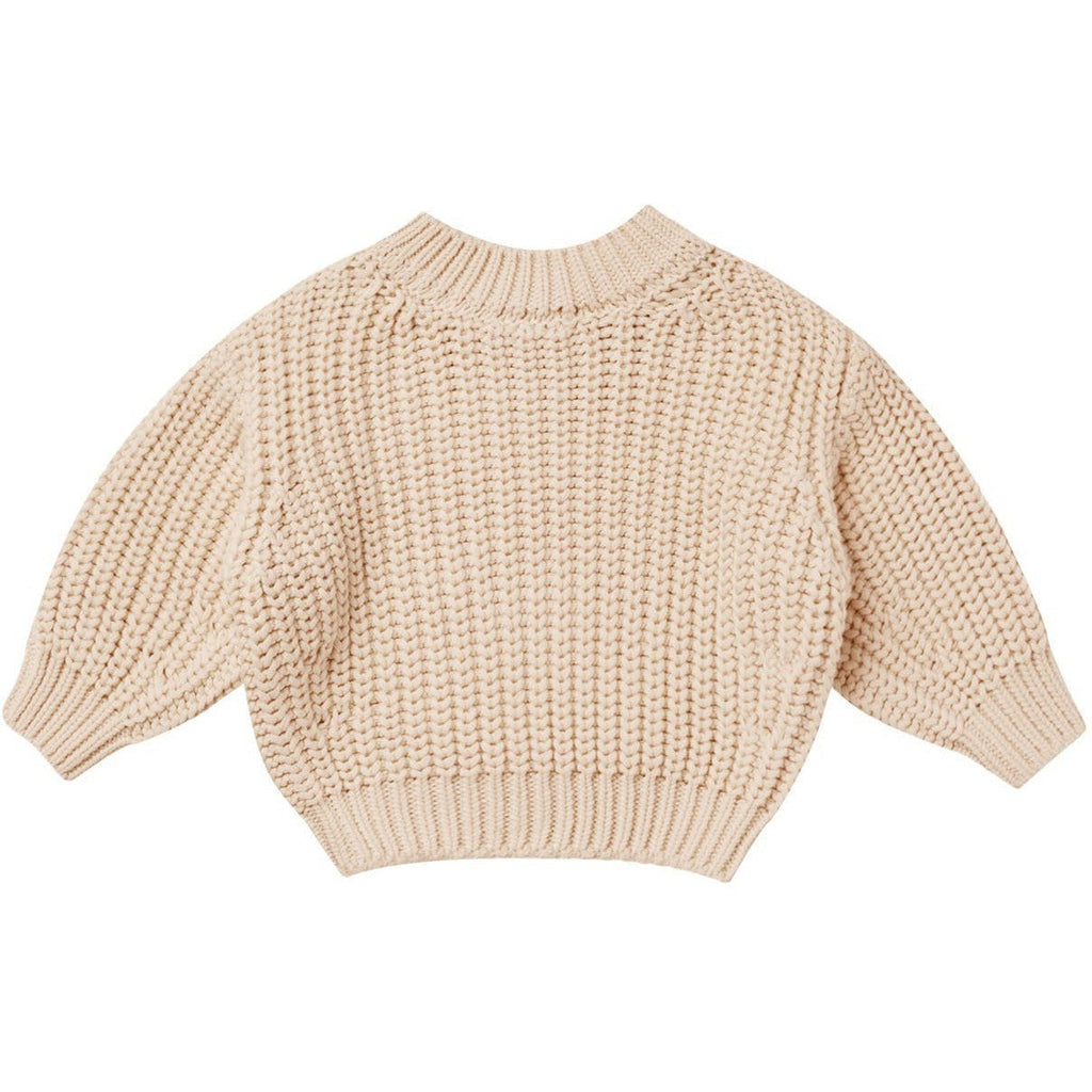 Quincy Mae Chunky Knit Sweater || Shell