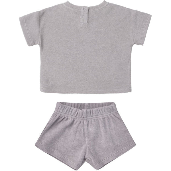 Quincy Mae Terry Tee + Shorts Set | Periwinkle
