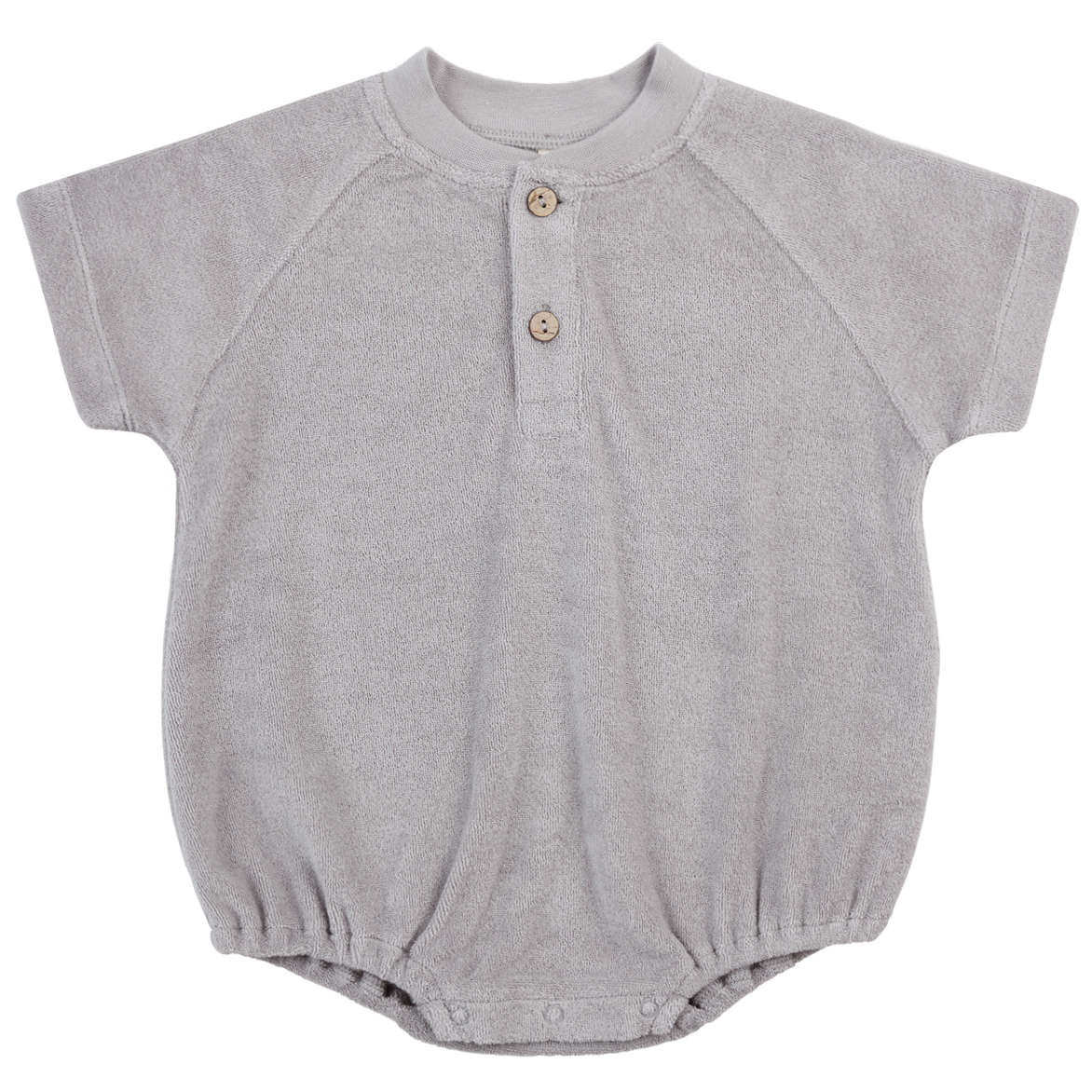 Quincy Mae Terry Henley Romper | Periwinkle