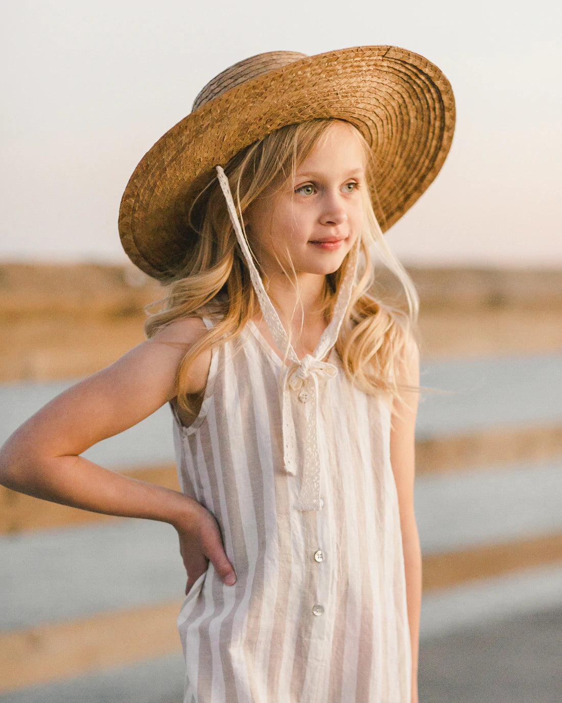 Rylee + Cru Ribbon Wide Brim Hat