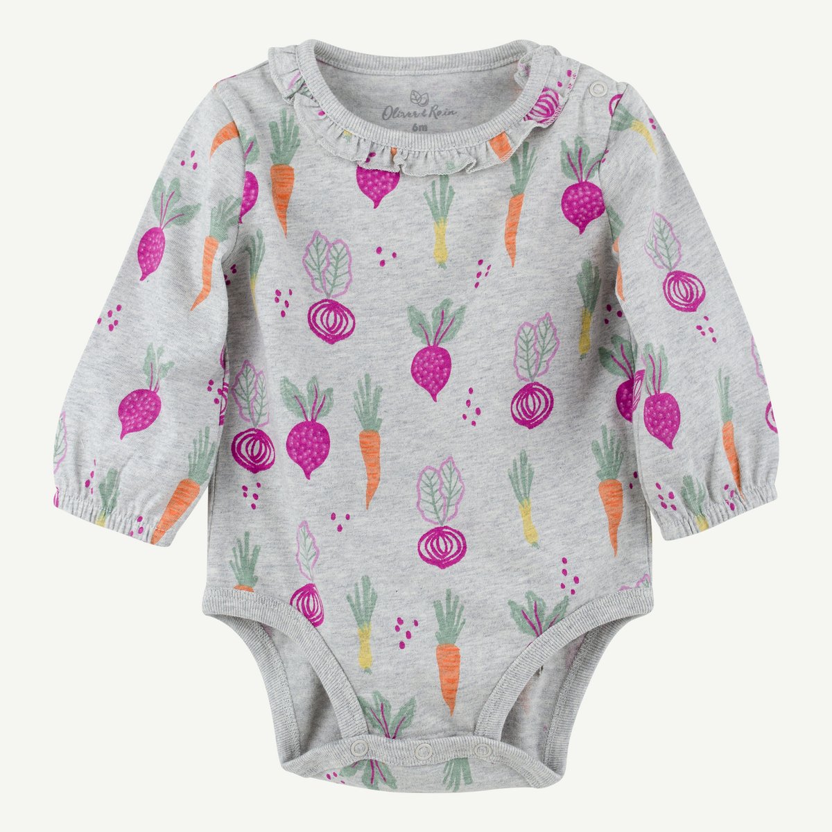 Oliver & Rain Veggie Print Bodysuit