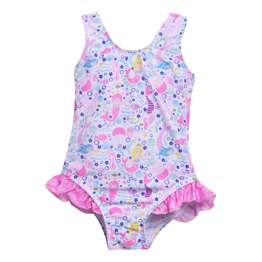Flap Happy UPF 50+ Delaney Hip Ruffle Swimsuit - Malibu Mermaid