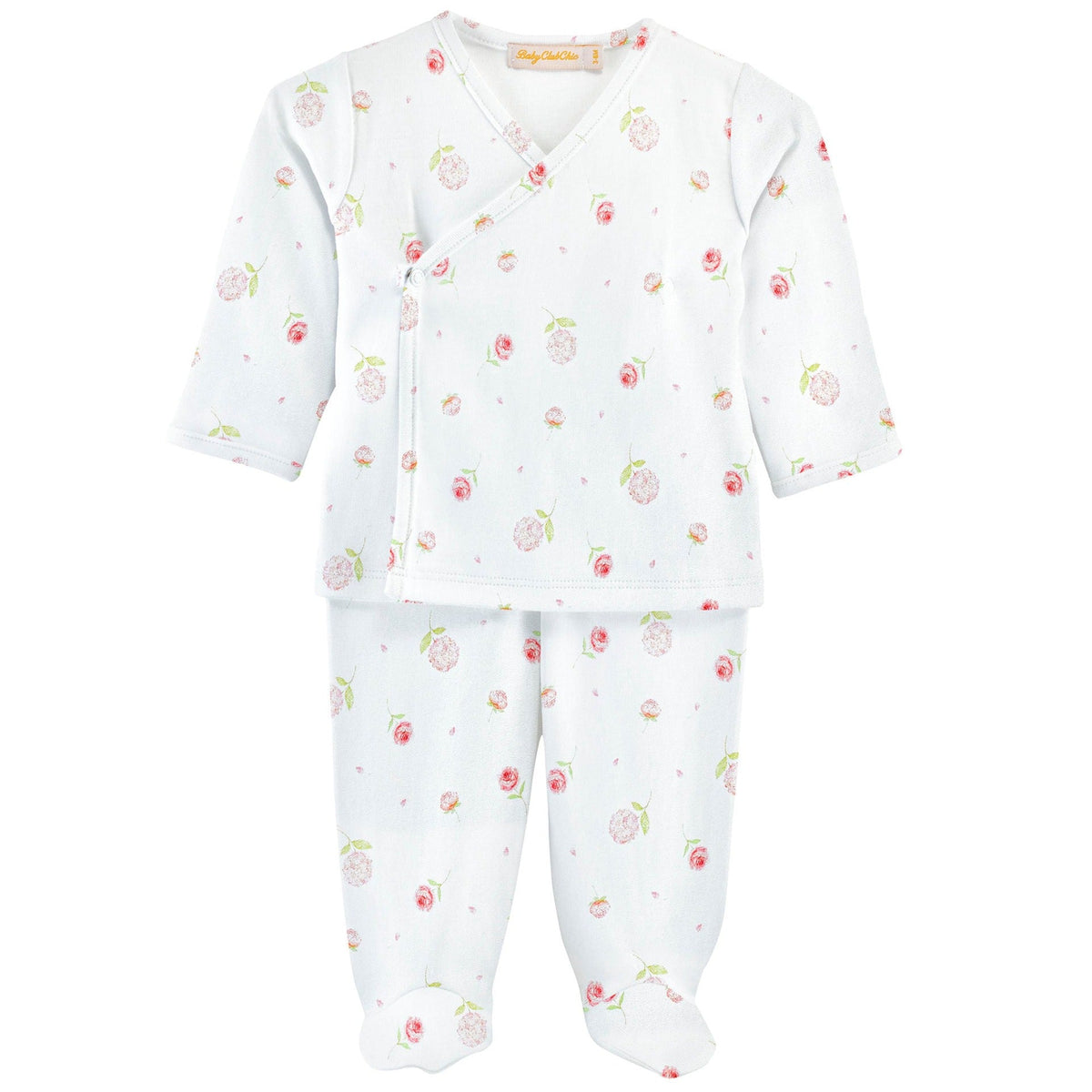 Baby Club Chic Romantic Roses Crossed Tee & Pants Set