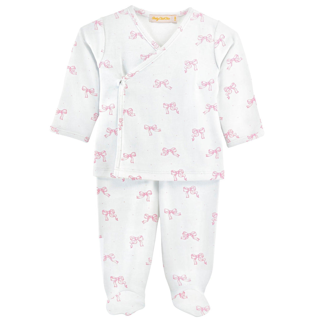 Baby Club Chic Pretty Bows Crossed Tee & Pants Set