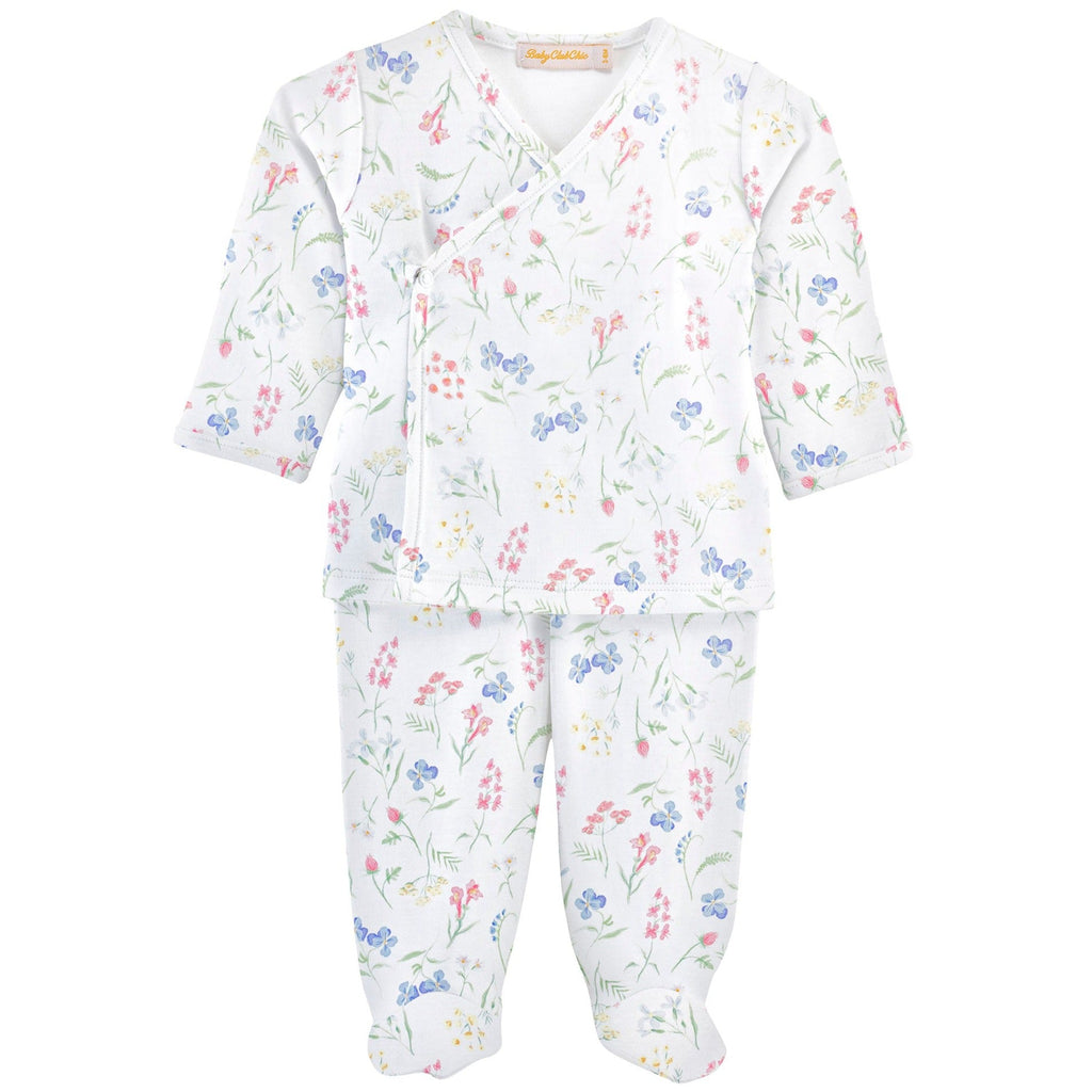 Baby Club Chic Winter Wildflowers Crossed Tee & Pants Set